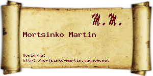 Mortsinko Martin névjegykártya